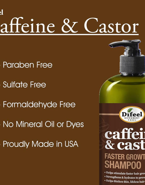 Load image into Gallery viewer, Difeel 3-PC Caffeine &amp; Castor Shampoo, Conditioner &amp; Hair Oil for Faster Hair Growth - with 33.8 oz. Shampoo, 33.8 oz. Conditioner &amp; 7.78 oz. Hair Oil by difeel - find your natural beauty
