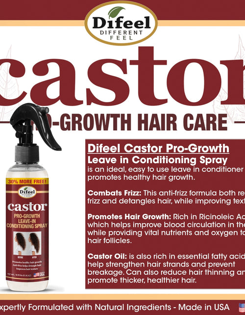 Load image into Gallery viewer, Difeel Castor Pro-Growth Conditioning Spray 8 oz. - Large Bottle by difeel - find your natural beauty

