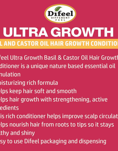 Load image into Gallery viewer, Difeel Ultra Growth Basil &amp; Castor Oil Pro Growth Conditioner 12 oz. by difeel - find your natural beauty
