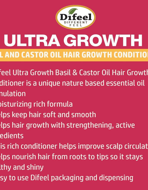 Load image into Gallery viewer, Difeel Ultra Growth Basil &amp; Castor Oil Pro Growth Conditioner 12 oz. (Pack of 2) by difeel - find your natural beauty
