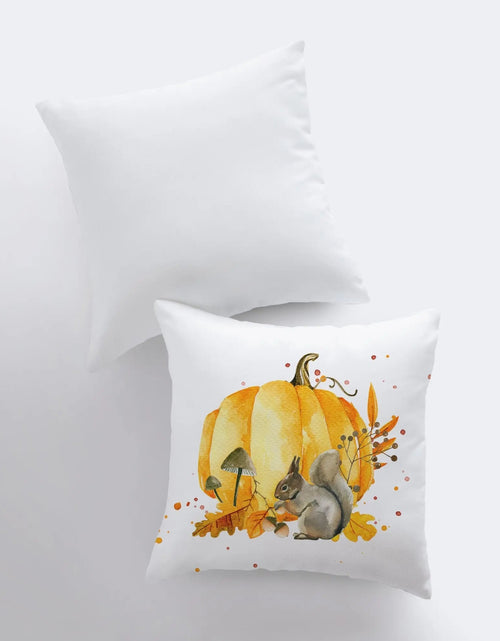 Load image into Gallery viewer, Fall Pumpkin Harvest Pillow Cover |  Primitive Pumpkin Decor | Farmhouse Pillows | Country Decor | Fall Throw Pillows | Cute Throw Pillows by UniikPillows
