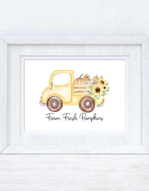 Load image into Gallery viewer, Farm Fresh Pumpkins Autumn Seasonal Wall Home Decor Print by WinsterCreations™ Official Store

