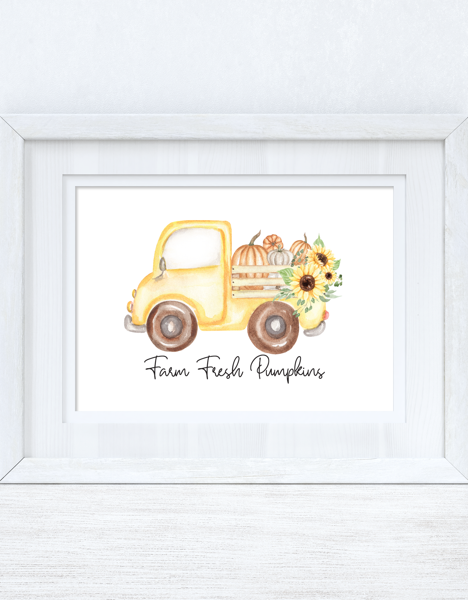 Farm Fresh Pumpkins Autumn Seasonal Wall Home Decor Print by WinsterCreations™ Official Store