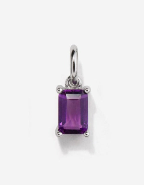 Load image into Gallery viewer, Amethyst Silver Charm by Little Sky Stone
