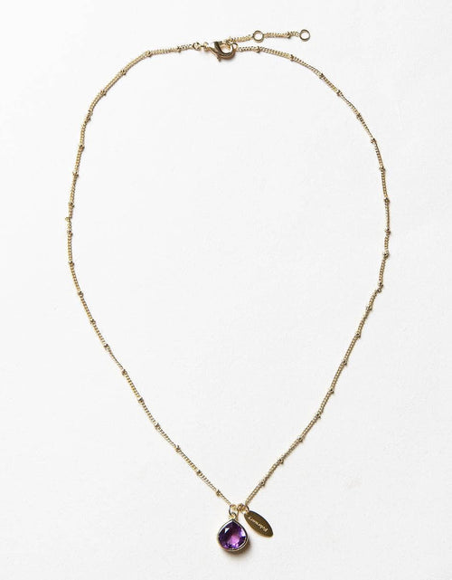 Load image into Gallery viewer, February Amethyst Birthstone Necklace by Tiny Rituals

