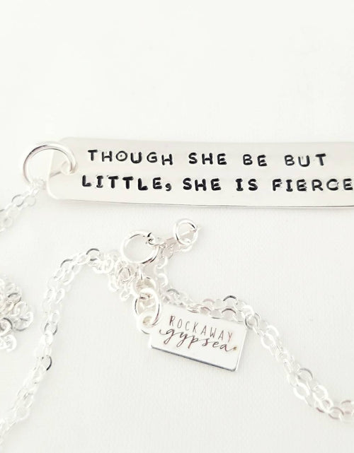 Load image into Gallery viewer, Feminist Vertical Bar Necklace by Salt and Sparkle
