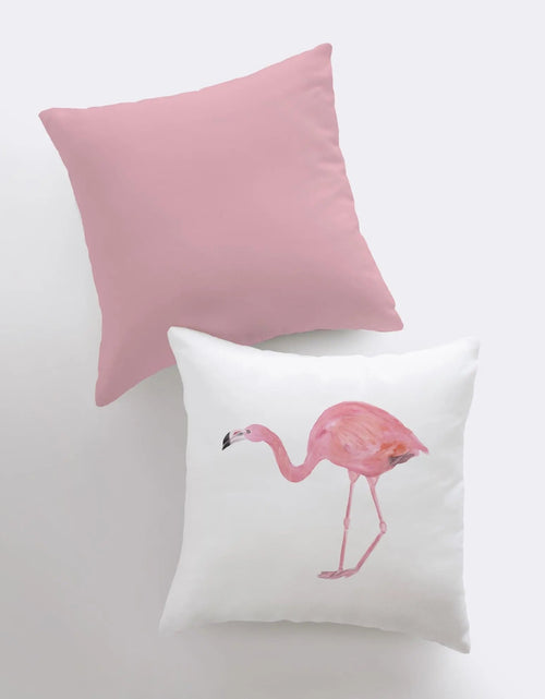 Load image into Gallery viewer, Flamingo | Pink Flamingo | Accent Pillow Covers | Throw Pillow Covers | Coastal Decor | Beach Decor | Accent Pillow Covers | Gift for her by UniikPillows
