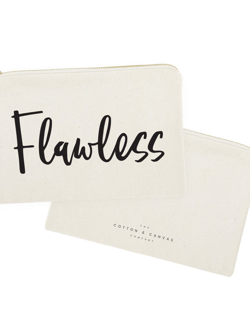 Load image into Gallery viewer, Flawless Cotton Canvas Cosmetic Bag by The Cotton &amp; Canvas Co.
