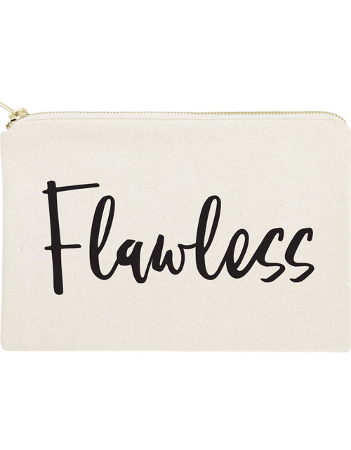 Load image into Gallery viewer, Flawless Cotton Canvas Cosmetic Bag by The Cotton &amp; Canvas Co.
