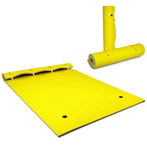 Load image into Gallery viewer, 9' x 6' 3 Layer Floating Water Pad Foam Mat -Yellow
