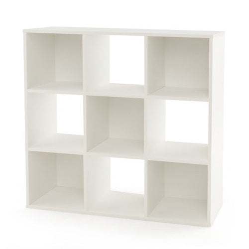 Load image into Gallery viewer, Wooden Kids Bookcase with Storage Cubbies and Anti-toppling Devices-White
