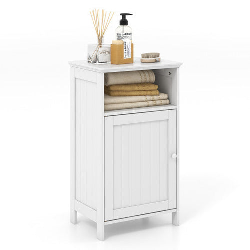 Load image into Gallery viewer, Bathroom Freestanding  Adjustable Shelf Floor Storage Cabinet-White
