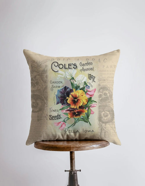 Load image into Gallery viewer, Flower | Pansie | Pillow Cover | Flower Decor | Floral | Farmhouse Decor | Home Decor | Throw Pillow | Gift for her | Flower Arrangement by UniikPillows
