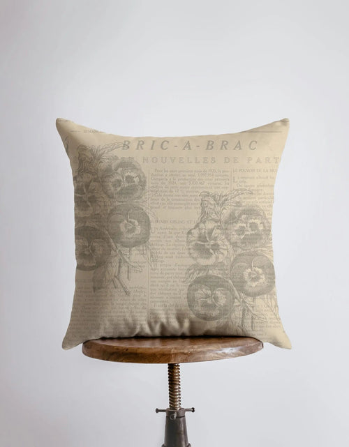 Load image into Gallery viewer, Flower | Pansie | Pillow Cover | Flower Decor | Floral | Farmhouse Decor | Home Decor | Throw Pillow | Gift for her | Flower Arrangement by UniikPillows
