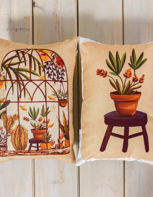 Load image into Gallery viewer, Flower Pot | Pillow Cover | 12x18 | Greenhouse Collection | Floral | Flower Bouquet | Throw Pillow | Accent Pillow Covers | Gift for her by UniikPillows

