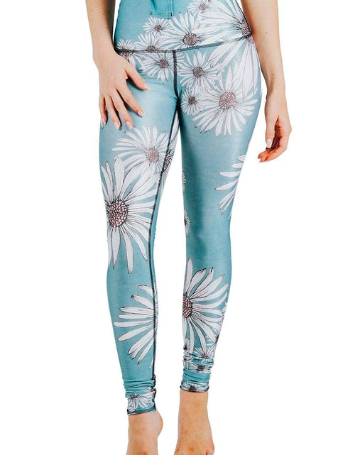 Load image into Gallery viewer, Flower Child Printed Yoga Leggings by Yoga Democracy
