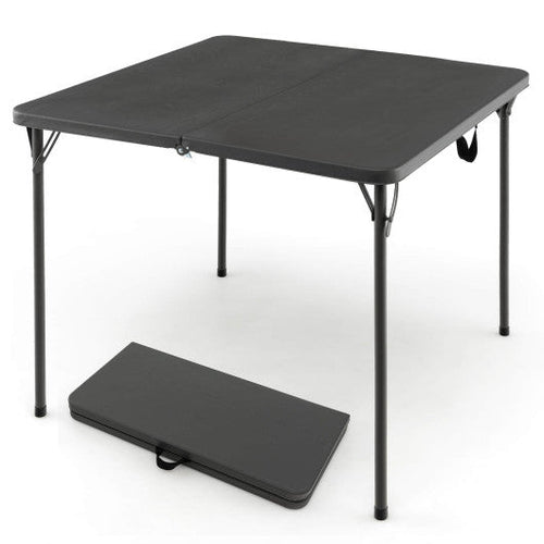 Load image into Gallery viewer, Folding Camping Table with All-Weather HDPE Tabletop and Rustproof Steel Frame-Gray
