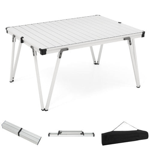 Load image into Gallery viewer, Folding Camping Table Picnic Table with Storage Bag and Waterproof Desktop-Silver
