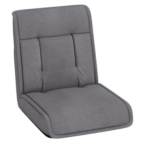 Load image into Gallery viewer, Folding Floor Chair Convertible Lazy Chair with 14-Poistion Adjustable Backrest-Gray
