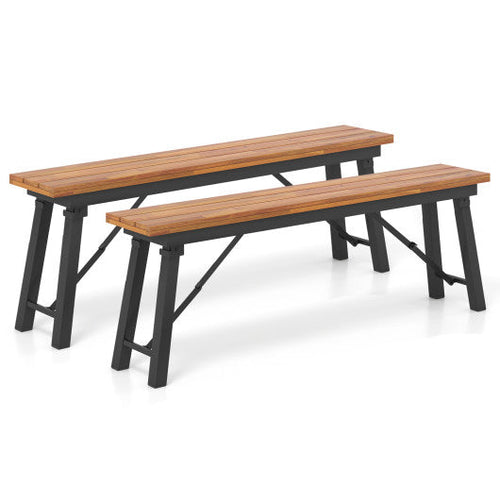 Load image into Gallery viewer, Folding Picnic Bench Set Rectangular Acacia Wood Dining Camping BBQ Benches
