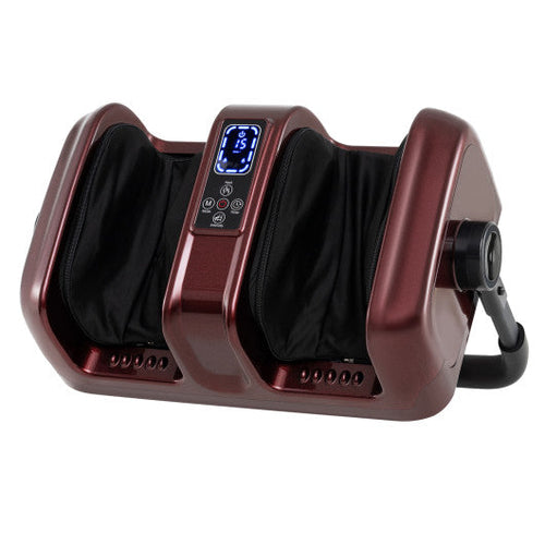 Load image into Gallery viewer, Foot and Calf Massager with Heat Shiatsu Deep Kneading Rolling Smart Electric Leg Massager-Red
