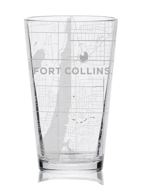 Load image into Gallery viewer, CITY STREET MAP Pint Glasses by LumEngrave
