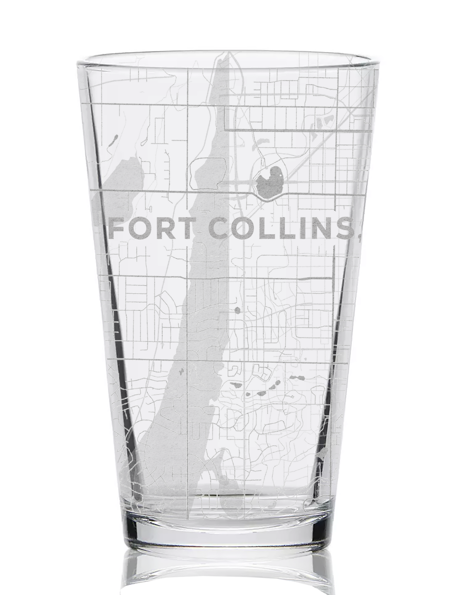 CITY STREET MAP Pint Glasses by LumEngrave