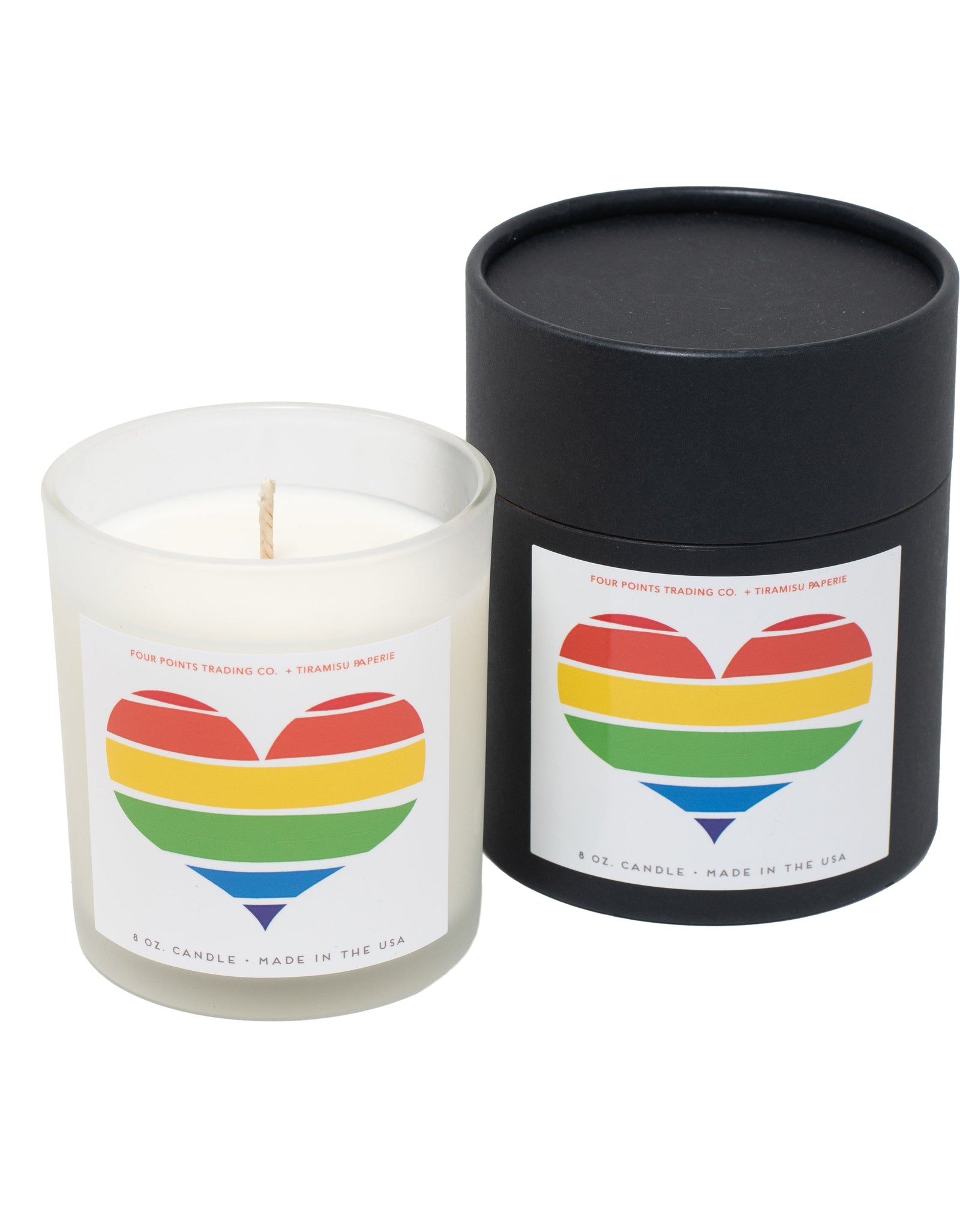 Pride Heart 8oz Soy Candle by Four Points Trading Co.