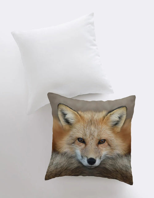 Load image into Gallery viewer, Fox Face | Pillow Cover | Fox Decor | Throw Pillow | Wilderness | Forest Animal | Animal Lover | Animals | Wild Animals | Throw Pillow by UniikPillows
