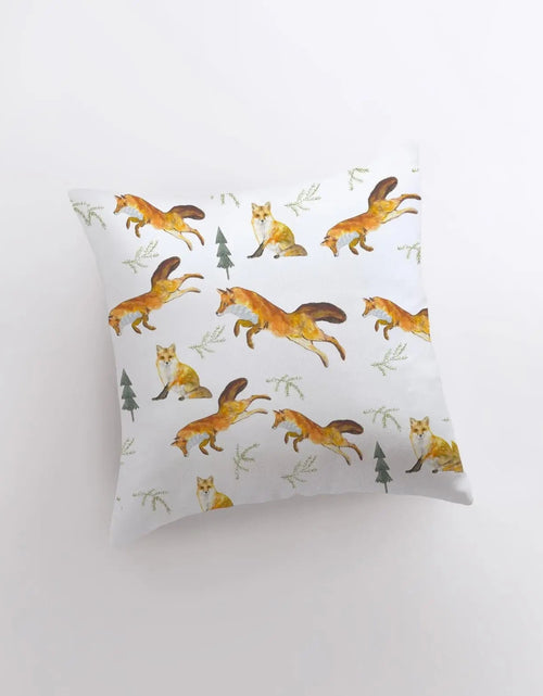 Load image into Gallery viewer, Fox's | Pattern | Pillow Cover | Fox Decor | Throw Pillow | Animal Lover | Fox Art | Animal Print Pillows For Couch | Unique Throw Pillow by UniikPillows
