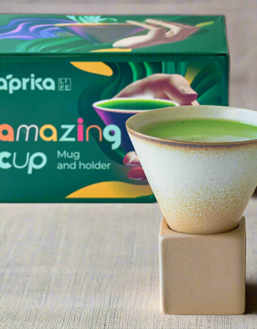 Load image into Gallery viewer, Beige Coffee Mug with Base  - 6.8 oz/200ml by Aprika Life

