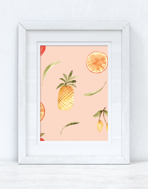Load image into Gallery viewer, Fruity Summer Blush Summer Seasonal Wall Home Decor Print by WinsterCreations™ Official Store
