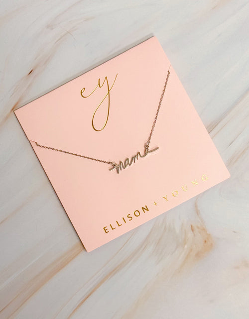 Load image into Gallery viewer, Mama Script Necklace by Ellisonyoung.com
