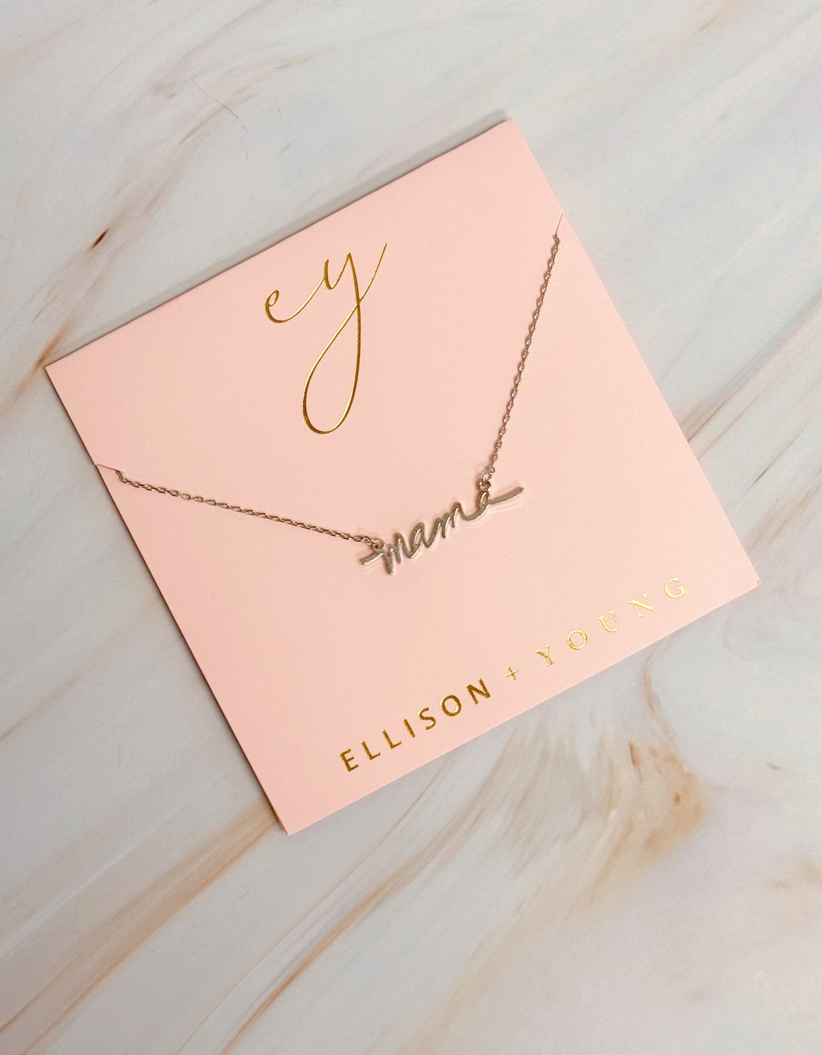 Mama Script Necklace by Ellisonyoung.com