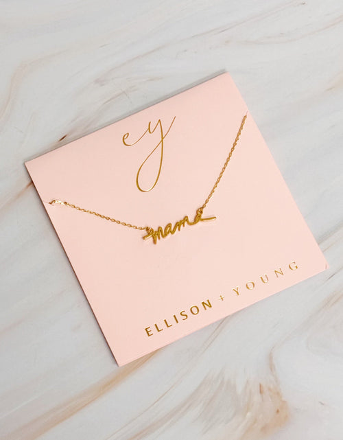 Load image into Gallery viewer, Mama Script Necklace by Ellisonyoung.com
