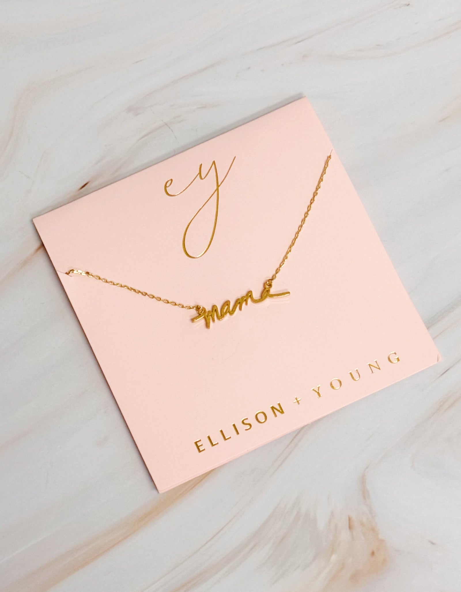 Mama Script Necklace by Ellisonyoung.com