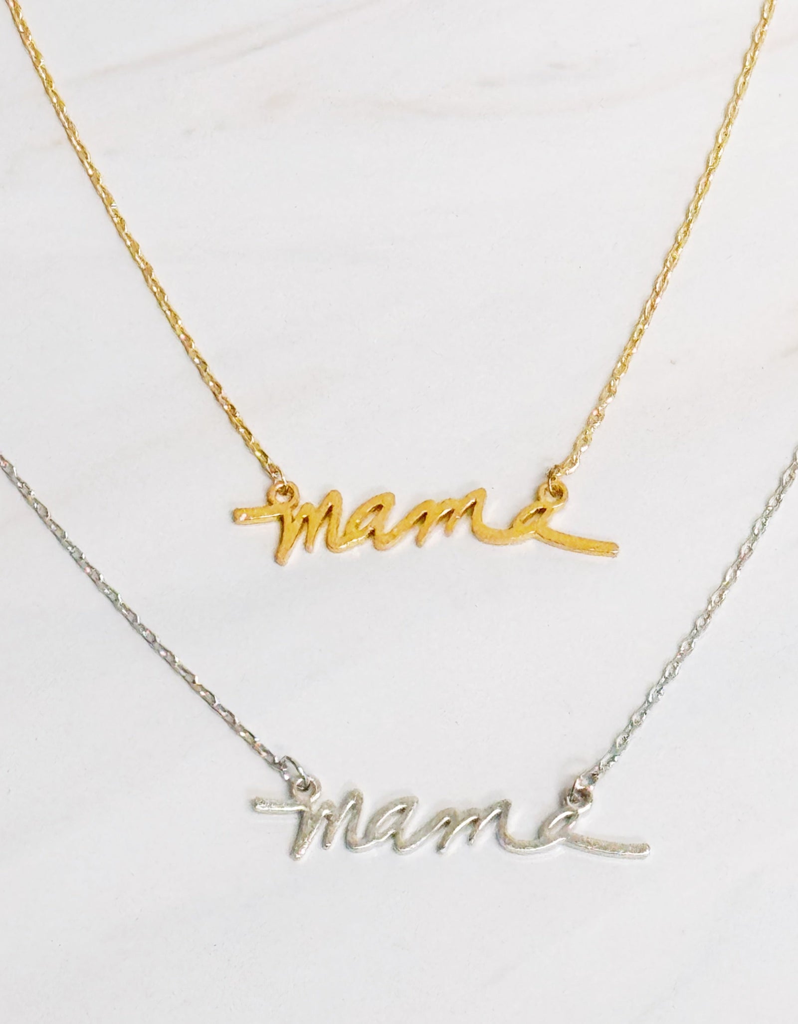 Mama Script Necklace by Ellisonyoung.com