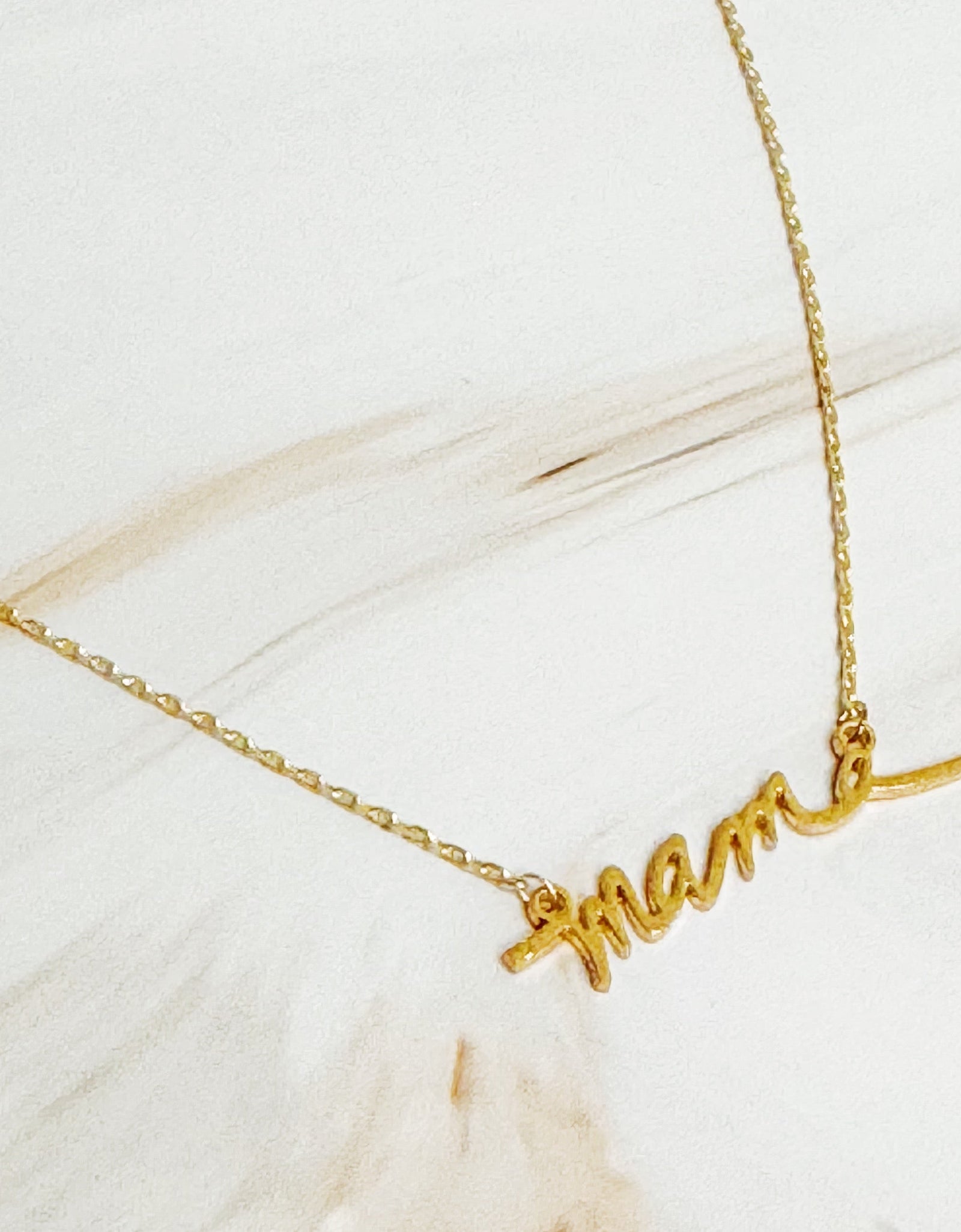 Mama Script Necklace by Ellisonyoung.com
