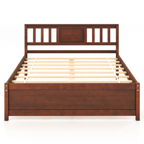 Load image into Gallery viewer, Wooden Platform Bed with Headboard and Wood Slat Support-Full Size
