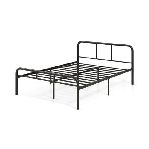 Load image into Gallery viewer, Full Bed Frame with Headboard and Footboard No Box Spring Needed-Black
