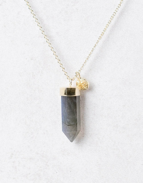 Load image into Gallery viewer, Labradorite Crystal Point Necklace by Tiny Rituals
