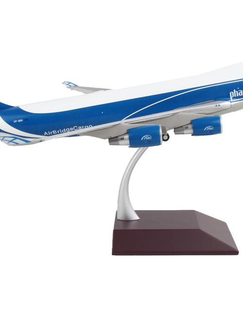 Load image into Gallery viewer, Boeing 747-400F Commercial Aircraft "AirBridgeCargo Airlines" White with Blue Stripes "Gemini 200 - Interactive" Series 1/200 Diecast Model Airplane by GeminiJets
