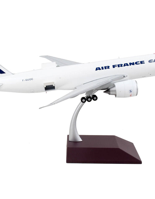 Load image into Gallery viewer, Boeing 777F Commercial Aircraft "Air France Cargo" White with Striped Tail "Gemini 200 - Interactive" Series 1/200 Diecast Model Airplane by GeminiJets
