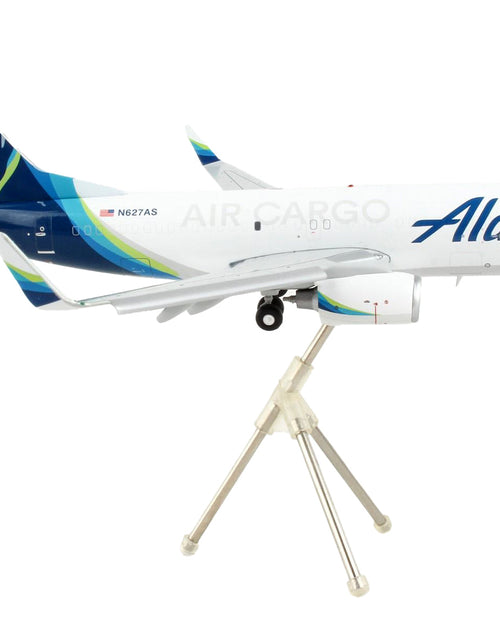 Load image into Gallery viewer, Boeing 737-700BDSF Commercial Aircraft with Flaps Down "Alaska Air Cargo" White with Blue Tail "Gemini 200" Series 1/200 Diecast Model Airplane by GeminiJets
