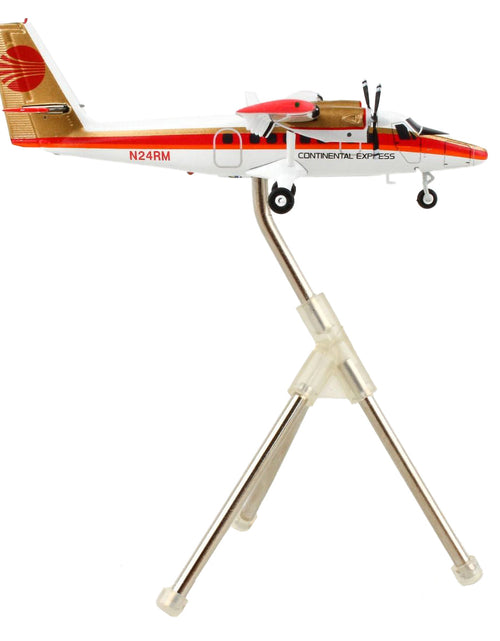 Load image into Gallery viewer, De Havilland DHC-6-300 Commercial Aircraft "Continental Express" White with Red Stripes and Gold Tail "Gemini 200" Series 1/200 Diecast Model Airplane by GeminiJets
