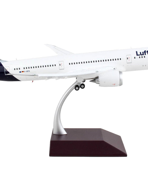 Load image into Gallery viewer, Boeing 787-9 Commercial Aircraft with Flaps Down "Lufthansa" White with Blue Tail "Gemini 200" Series 1/200 Diecast Model Airplane by GeminiJets
