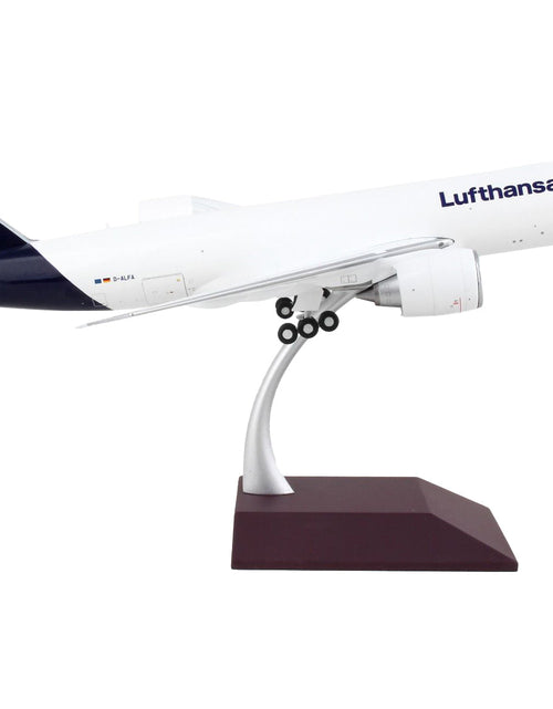 Load image into Gallery viewer, Boeing 777F Commercial Aircraft "Lufthansa Cargo" White with Blue Tail "Gemini 200 - Interactive" Series 1/200 Diecast Model Airplane by GeminiJets
