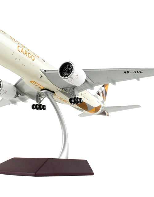Load image into Gallery viewer, Boeing 777F Commercial Aircraft "Etihad Airways Cargo" Beige with Tail Graphics "Gemini 200 - Interactive" Series 1/200 Diecast Model Airplane by GeminiJets
