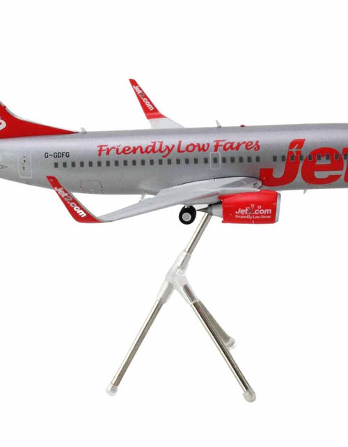 Load image into Gallery viewer, Boeing 737-300 Commercial Aircraft "Jet2" (G-GDFG) Gray Metallic with Red Tail "Gemini 200" Series 1/200 Diecast Model Airplane by GeminiJets
