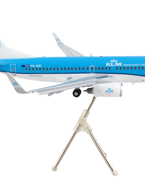 Load image into Gallery viewer, Boeing 737-700 Commercial Aircraft with Flaps Down "KLM Royal Dutch Airlines" Blue with White Tail "Gemini 200" Series 1/200 Diecast Model Airplane by GeminiJets
